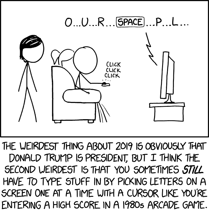 Password entry cartoon from xkcd.com